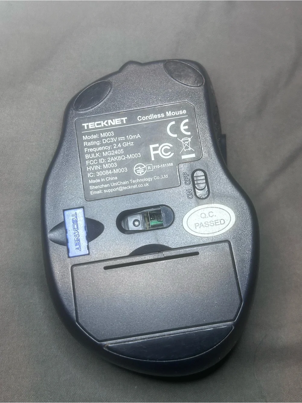 Tecknet Wireless Mouse 2.4 G Ergonomic Optical Mouse